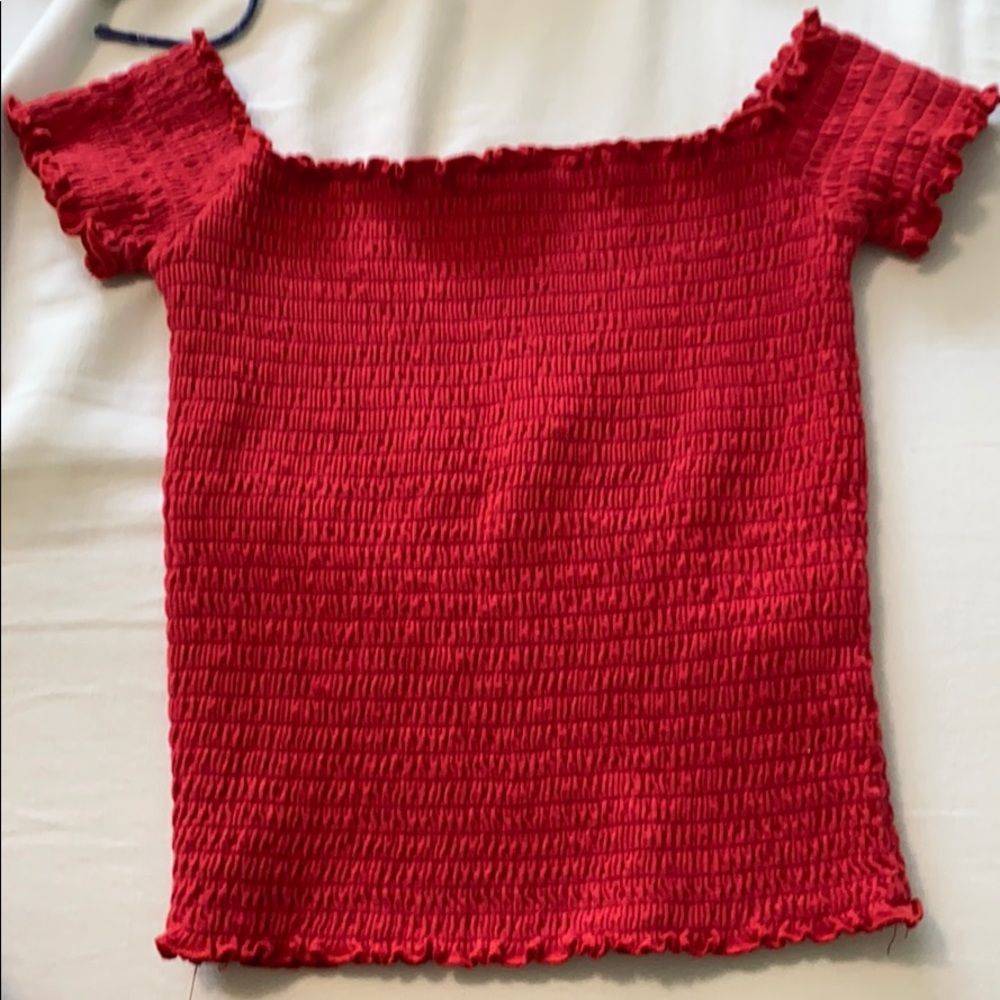red crop top